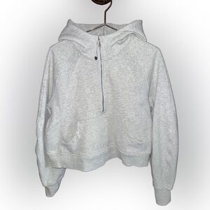 Lululemon Scuba Oversized Half Zip Heathered Core Ultra Light Grey size M/L